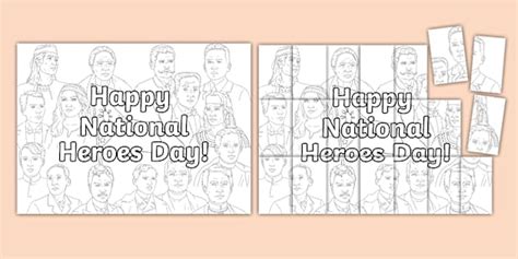 * New * National Heroes Day: Collaborative Coloring Poster.